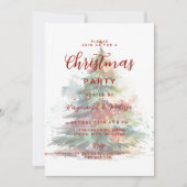 フェスティバル水彩クリスマスツリーパーティーオーバーレイ シーズンカード (正面)