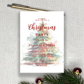 フェスティバル水彩クリスマスツリーパーティーオーバーレイ シーズンカード