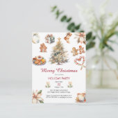 フェスティバル水彩クリスマスパーティー インビテーションポストカード (スタンド正面)