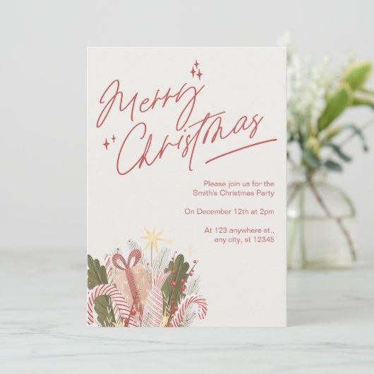 フェスティバル水彩クリスマスパーティー 招待状 (スタンド正面)