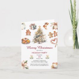 フェスティバル水彩クリスマスパーティー 招待状
