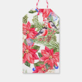 フェスティバル水彩クリスマスポインセチア ギフトタグ (裏面)
