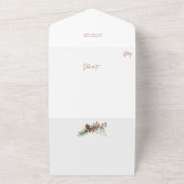 フェスティバル水彩ホリデーフローラ付き/スクリプトと写真 オールインワン招待状 (外側)