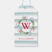 フェスティバル水彩リースモノグラム ギフトタグ (正面)