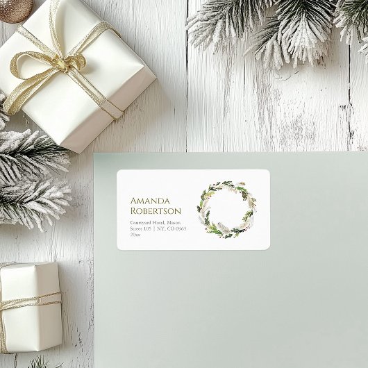 フェスティバル水彩リース ラベル