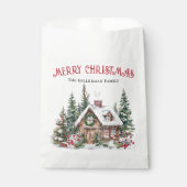 フェスティバル水彩冬のクリスマス フェイバーバッグ (正面)