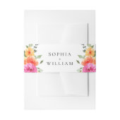 フェスティバル水彩明るい花のフローラ 招待状ベリーバンド (正面例)