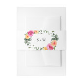 フェスティバル水彩明るい花のフローラ 招待状ベリーバンド (正面例)