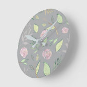 フェスティバル水彩花2 ラウンド壁時計 (傾斜)