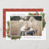 フェスティバル水彩 – クリスマスフォトカード シーズンカード (正面/裏面)