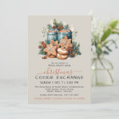 フェスティバル水色クッキー交換パーティー 招待状 (スタンド正面)