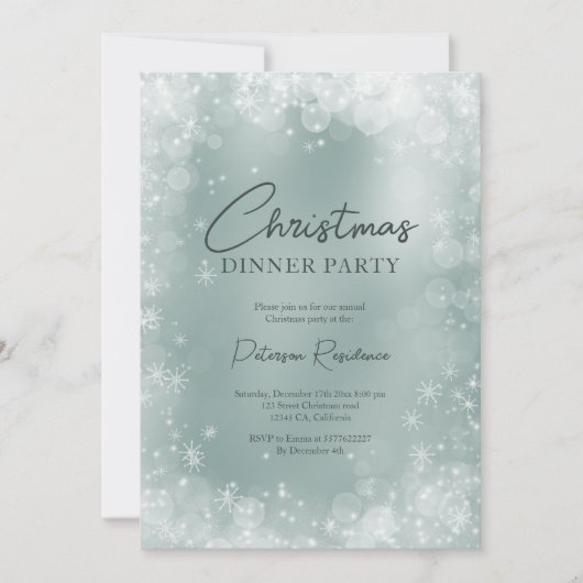 フェスティバル氷青白雪クリスマスエレガント祭 招待状 (正面)