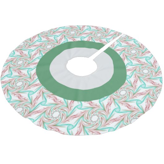 フェスティバル淡い色のホリデーツリースカート ブラッシュドポリエステルツリースカート (アングル)