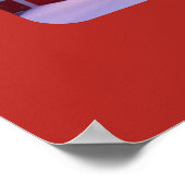 フェスティバル深紅色とハッピークリスマスイーグルズ ポスター (角)