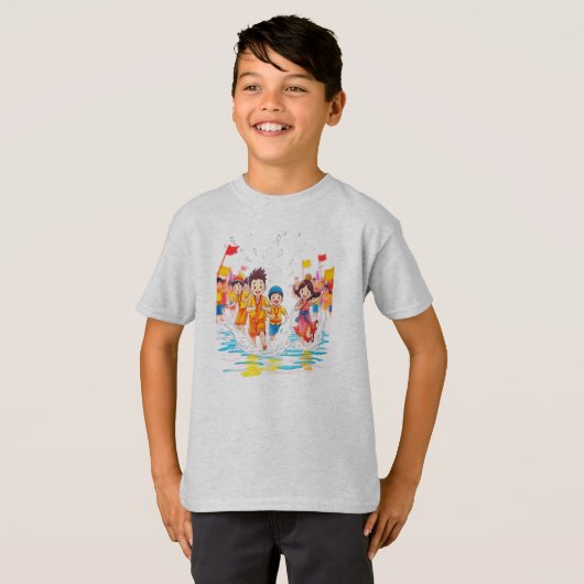 フェスティバル漫画お祝い Tシャツ (正面フル)
