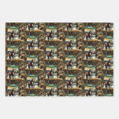 フェスティバル漫画の馬の漫画本スタイル ラッピングペーパーシート (正面3)