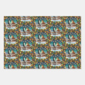 フェスティバル漫画の馬の漫画本スタイル ラッピングペーパーシート (正面)