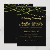 フェスティバル灯-春緑+金ゴールド 招待状 (正面/裏面)