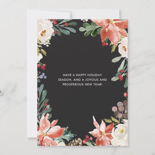 フェスティバル炭フローラ|クリスマスフォトカード 招待状 (裏面)