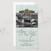 フェスティバル点々のあるストライプズ年末年始フォトカード シーズンカード (正面/裏面)