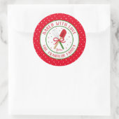 フェスティバル焼いたとラブホリパーソナライズされたデイ ラウンドシール (バッグ)