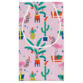 フェスティバル熱帯クリスマスパターン スモールペーパーバッグ (裏面)