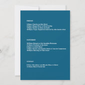 フェスティバル熱帯バチェロレッテ週末の日程 招待状 (裏面)