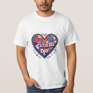フェスティバル父の日帽子 – 明るいハートデザイン Tシャツ