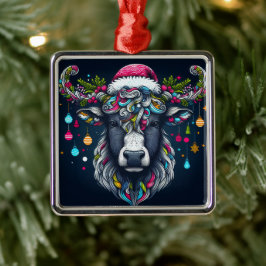 フェスティバル牛 メタルオーナメント