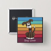 フェスティバル犬の恋人ボタン 缶バッジ (正面&裏面)