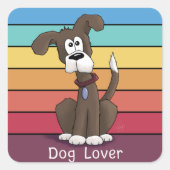 フェスティバル犬の恋人 スクエアシール (正面)