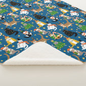 フェスティバル猫のクリスマスコスチューム柄 シェルパブランケット (3/4)