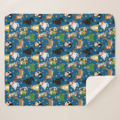 フェスティバル猫のクリスマスコスチューム柄 シェルパブランケット (正面(横))