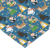 フェスティバル猫のクリスマスコスチューム柄 ショートテーブルランナー (コーナー)