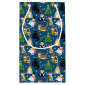 フェスティバル猫のクリスマスコスチューム柄 スモールペーパーバッグ (裏面)