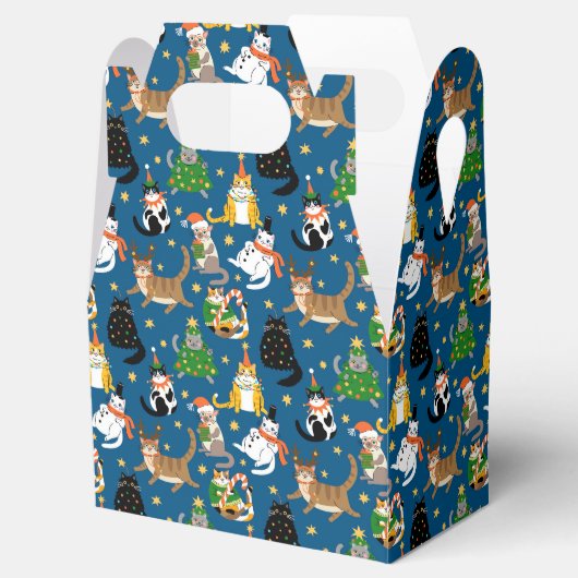 フェスティバル猫のクリスマスコスチューム柄 フェイバーボックス (オープン)