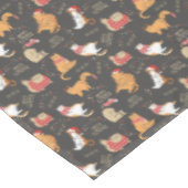 フェスティバル猫のライトクリスマスパターン テーブルクロス (アングル)