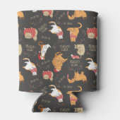 フェスティバル猫のライトクリスマスパターン 缶クーラー (裏面)