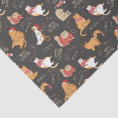 フェスティバル猫のライトクリスマスパターン 薄葉紙 (詳細)