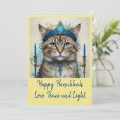 フェスティバル猫の変装ハヌカーよくはしゃぐあいさつ シーズンカード (スタンド正面)