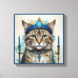 フェスティバル猫よくはしゃぐの変装 キャンバスプリント