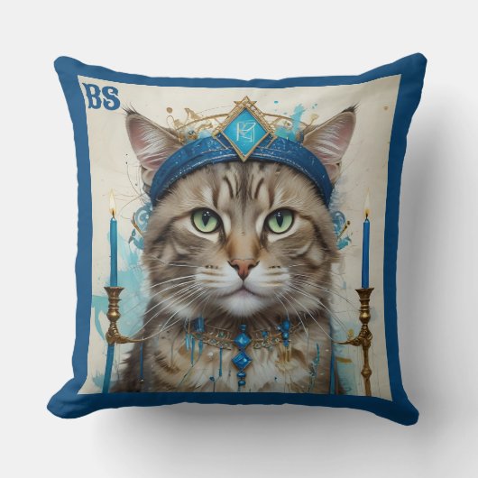 フェスティバル猫よくはしゃぐの変装 クッション (正面)