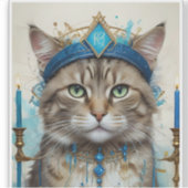 フェスティバル猫よくはしゃぐの変装 シール (正面)