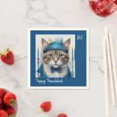 フェスティバル猫よくはしゃぐの変装 スタンダードカクテルナプキン (インサイチュ)