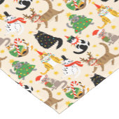 フェスティバル猫クリスマスパターン ショートテーブルランナー (コーナー)