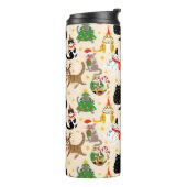 フェスティバル猫クリスマスパターン タンブラー (回転左)