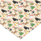 フェスティバル猫クリスマスパターン テーブルクロス (アングル)