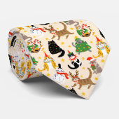 フェスティバル猫クリスマスパターン ネクタイ (ロール)