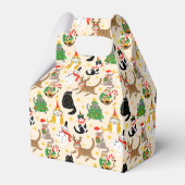フェスティバル猫クリスマスパターン フェイバーボックス (正面サイド)
