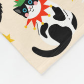 フェスティバル猫クリスマスパターン フリースブランケット (角)